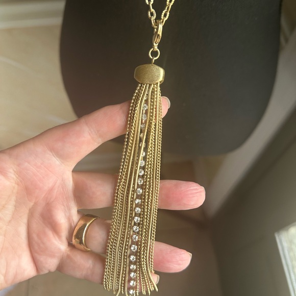 Premier Designs Jewelry Tango Tassel Necklace in Gold Tone - Picture 3 of 4